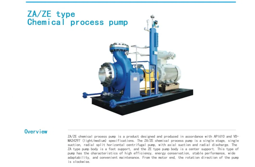 Bln Horizontal Chemical Single Suction Centrifugal Oil Diesel Water Acid Process Pumps Axial Pump