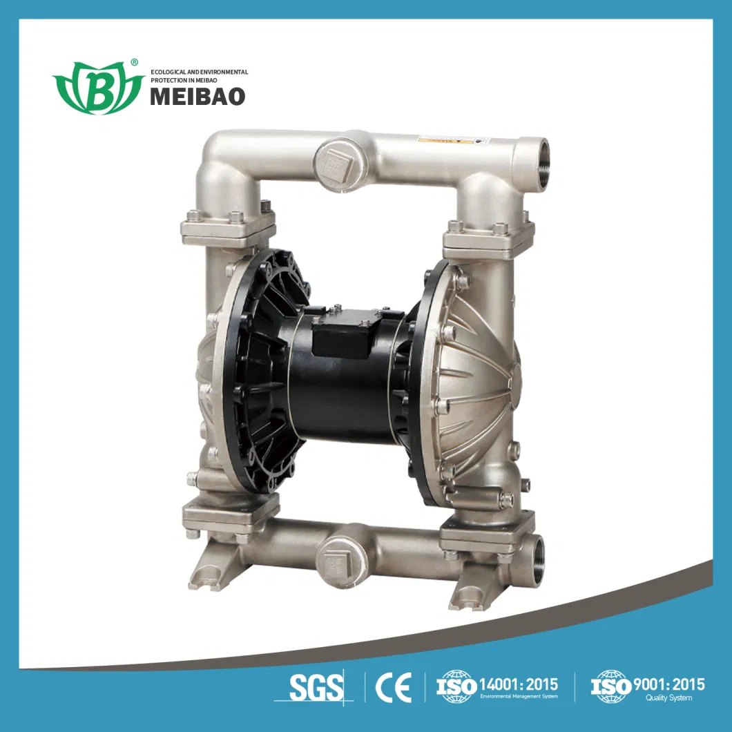 Chemical Stainless Steel Plastic Pneumatic Double Diaphragm Pump for Munnicipal Sewage and Wasterwater Treatment
