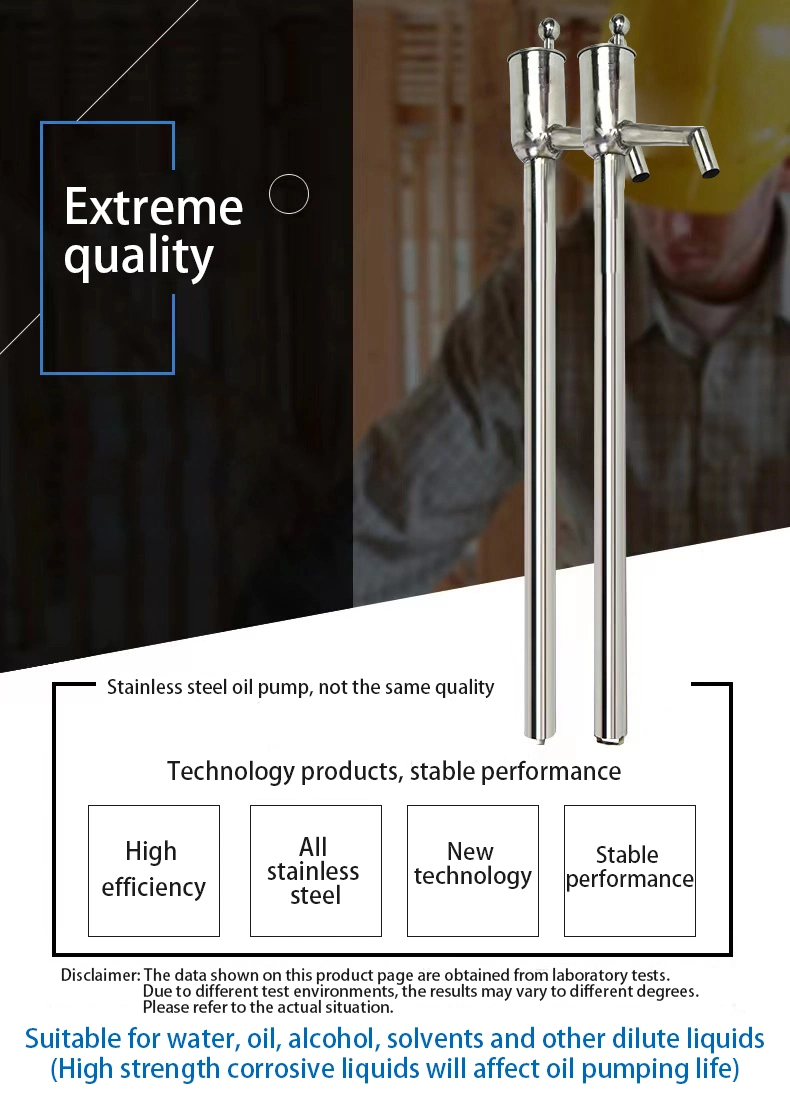 Manual Stainless Steel Oil Pump, Acid, Alkali Resistant