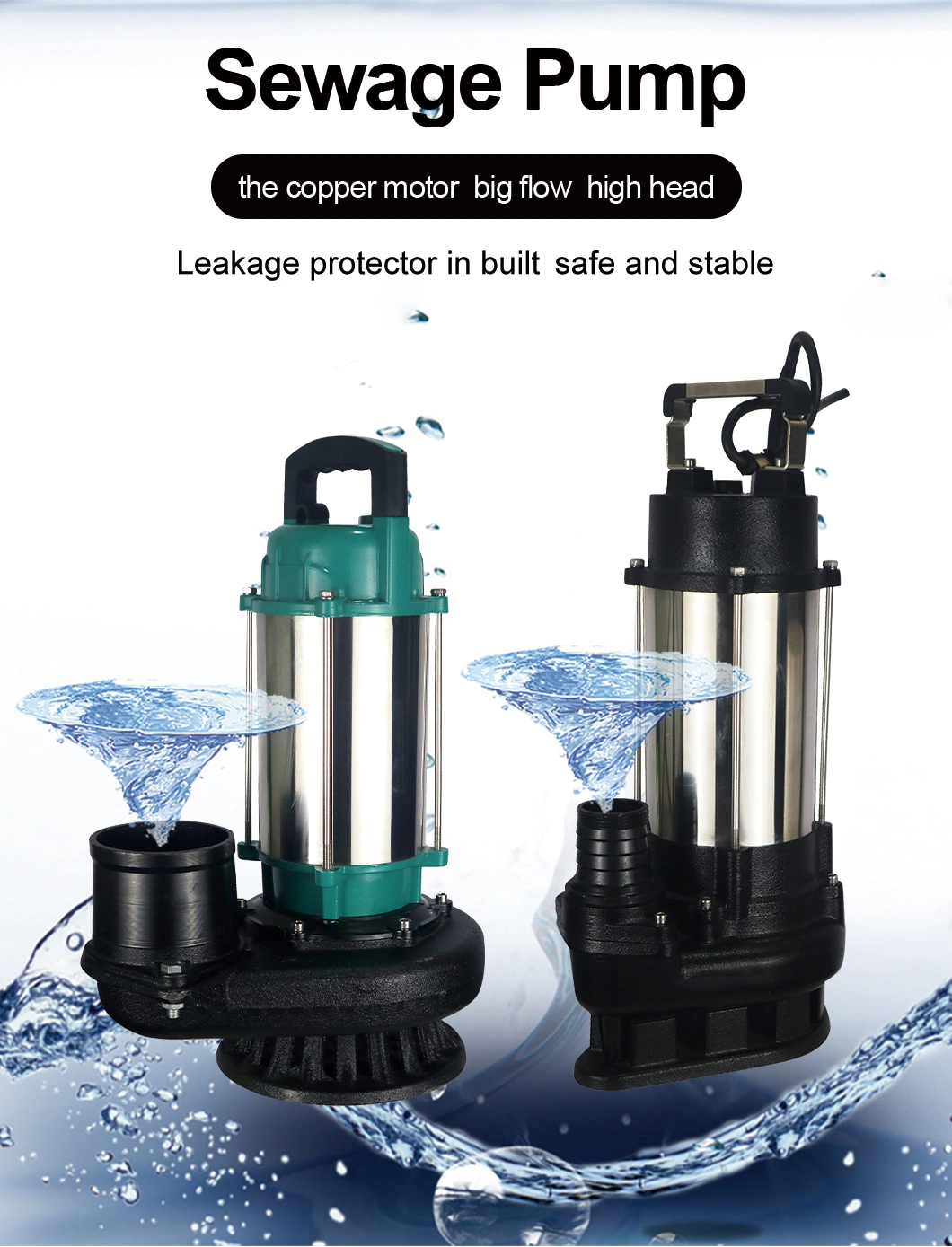 Acid-Resistant Wqd Stainless Steel Sewage Pumps