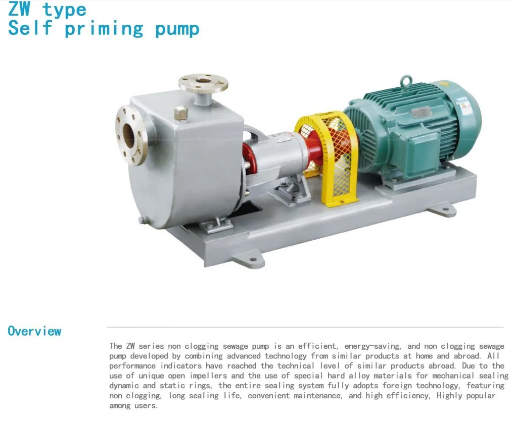 Horizontal Stainless Steel Self-Priming Single-Stage Anti-Corrosion Seawater Chemical Centrifugal Pump