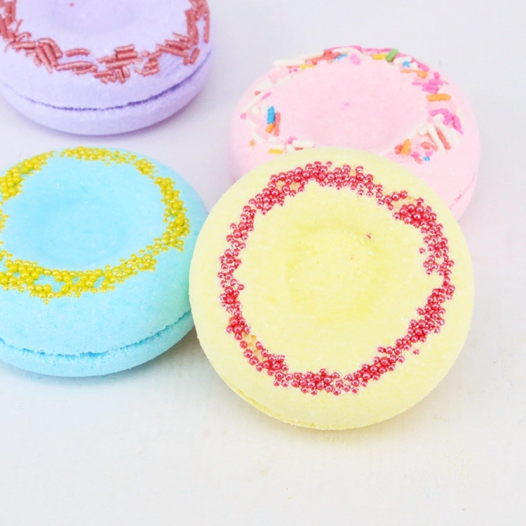 Private Label Wholesale Small Fizzy Bath Bombs Kids Mini Donut Luxury Mini Bath Salt Ball Bombs Packing Gift Set Organic