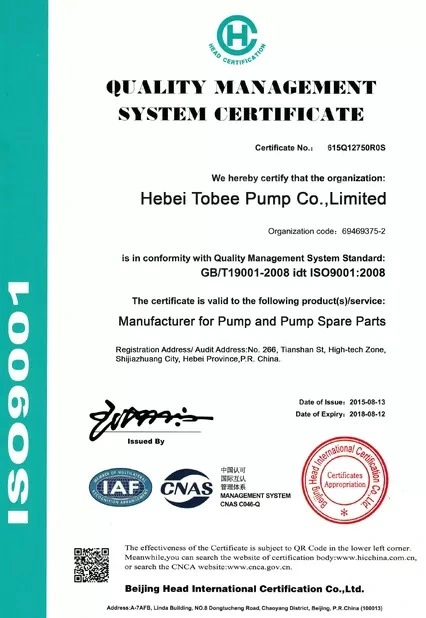 Tobee Vertical Cantilever Sump Chemical Pump for Sulfuric Acid