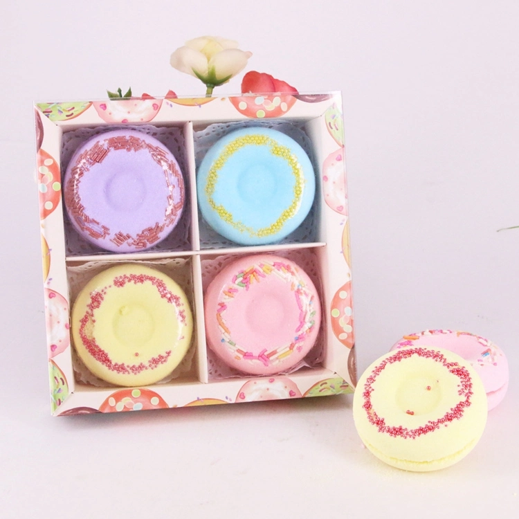 Private Label Wholesale Small Fizzy Bath Bombs Kids Mini Donut Luxury Mini Bath Salt Ball Bombs Packing Gift Set Organic