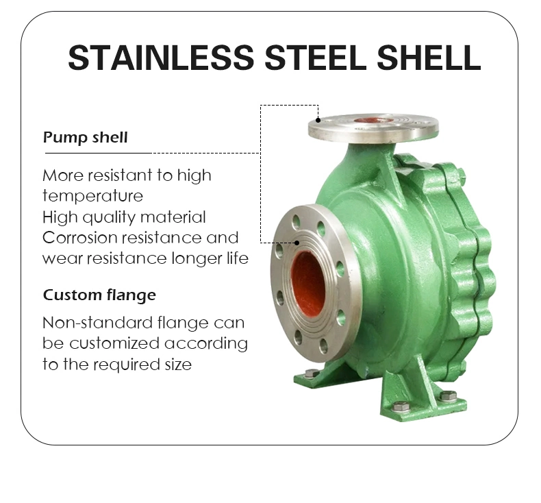 Stainless Steel Centrifugal High Flow Multistage Water Pump Acid Process Pump Anti-Corrosion Centrifugal Pump Heavy Duty Chemical Pump