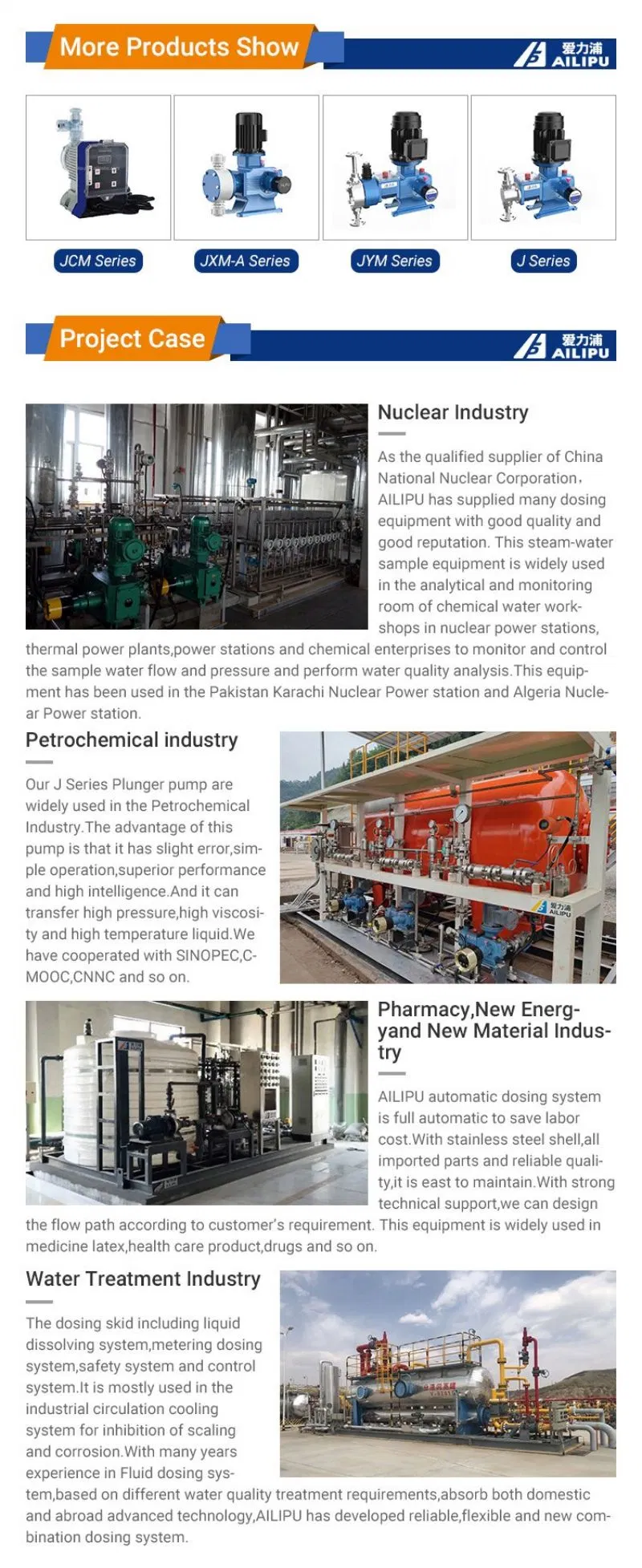 Practical Chemical Feed Pump for Industries Medicine Ailipu Jm Series