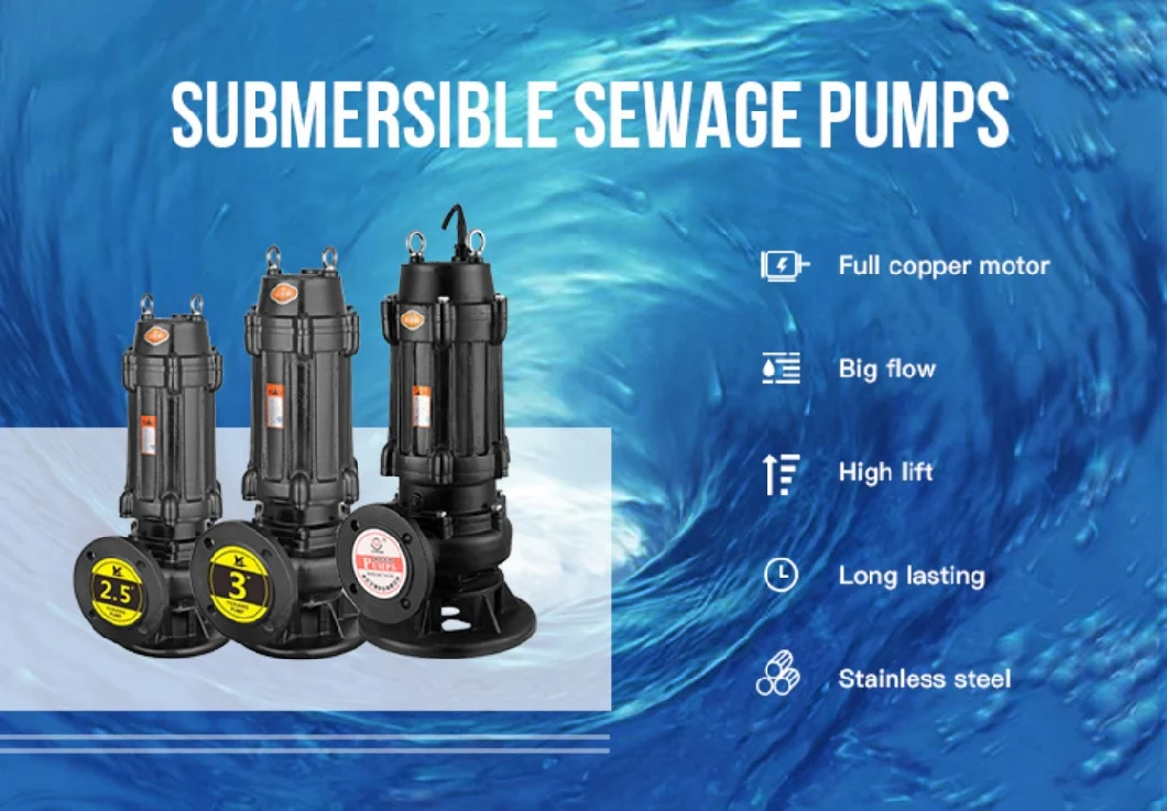 Industrial Submersible Cutting Sewage Pump for Dirty and Waste Water Treatment