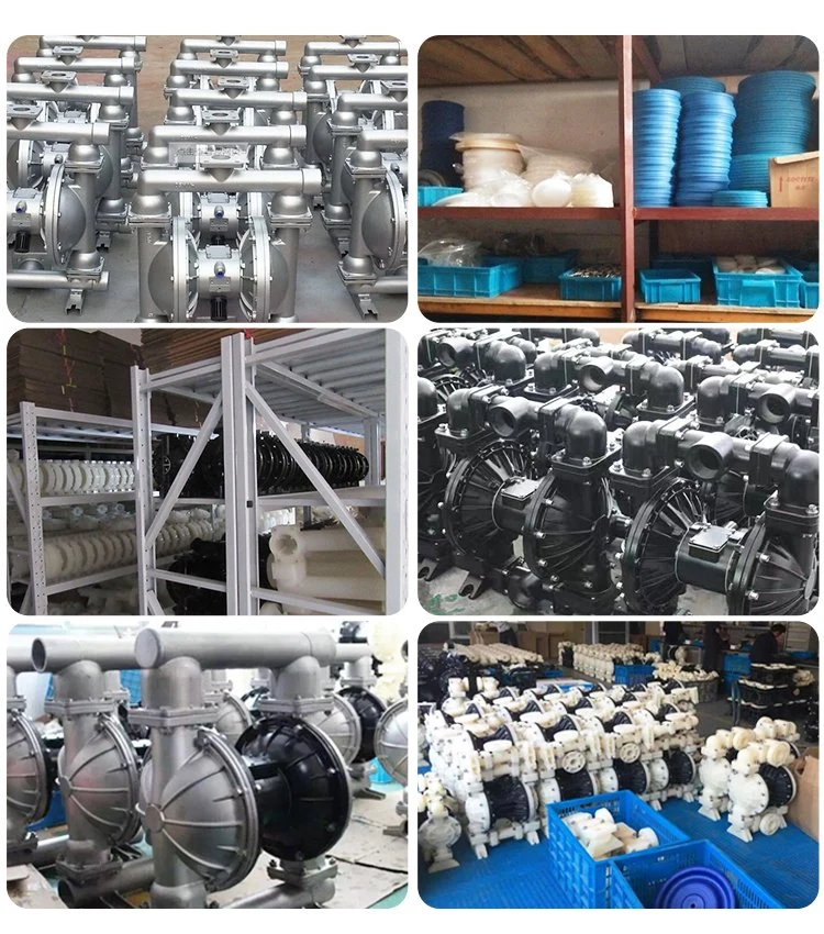 Plastic PVDF Pneumatic Water Alkali Acid Transfer Double Diaphragm Pump