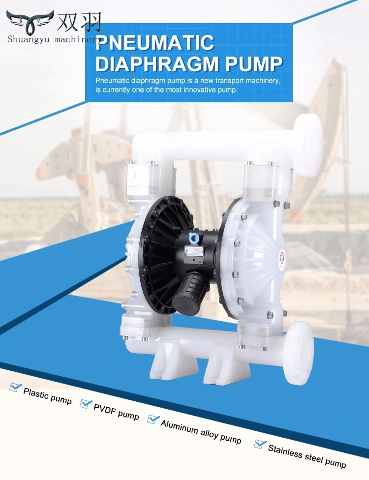 PTFE Stainless Steel Aluminum Pneumatic Water Chemical Transfer Air Operated Drive Double Diaphragm Pump (Similar to Wilden Pump)