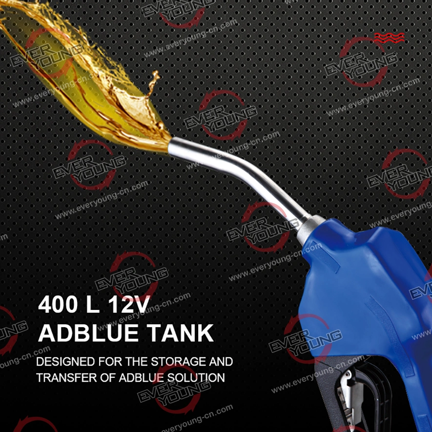 400L Adblue Tank with 12V Self Priming Pump Automatic Nozzle Delivery Hose for Def Urea Solution Storage and Transfer