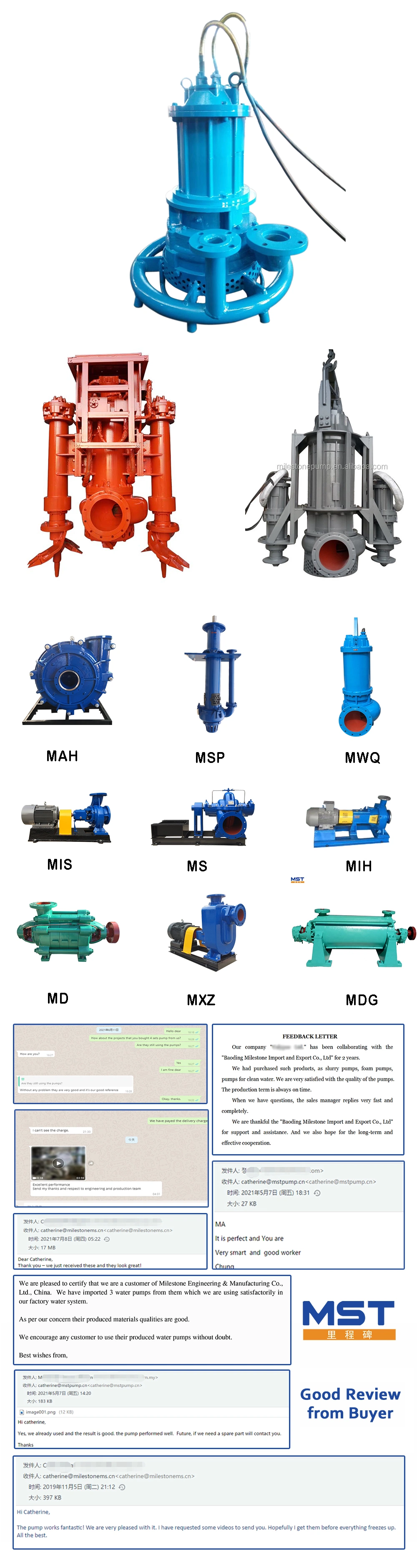 Excavator Industrial Submisable Mining Hydraulic Sand New Slurry Pumps