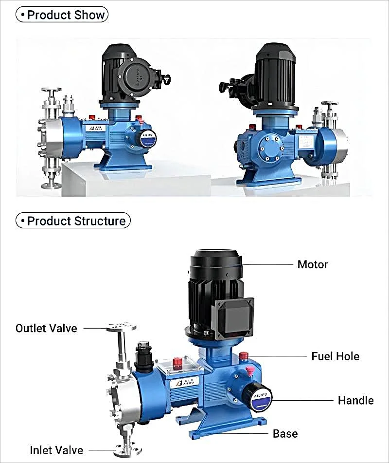 Industrial Hydraulic Diaphragm Dosing Pump for Water Treatment Plant