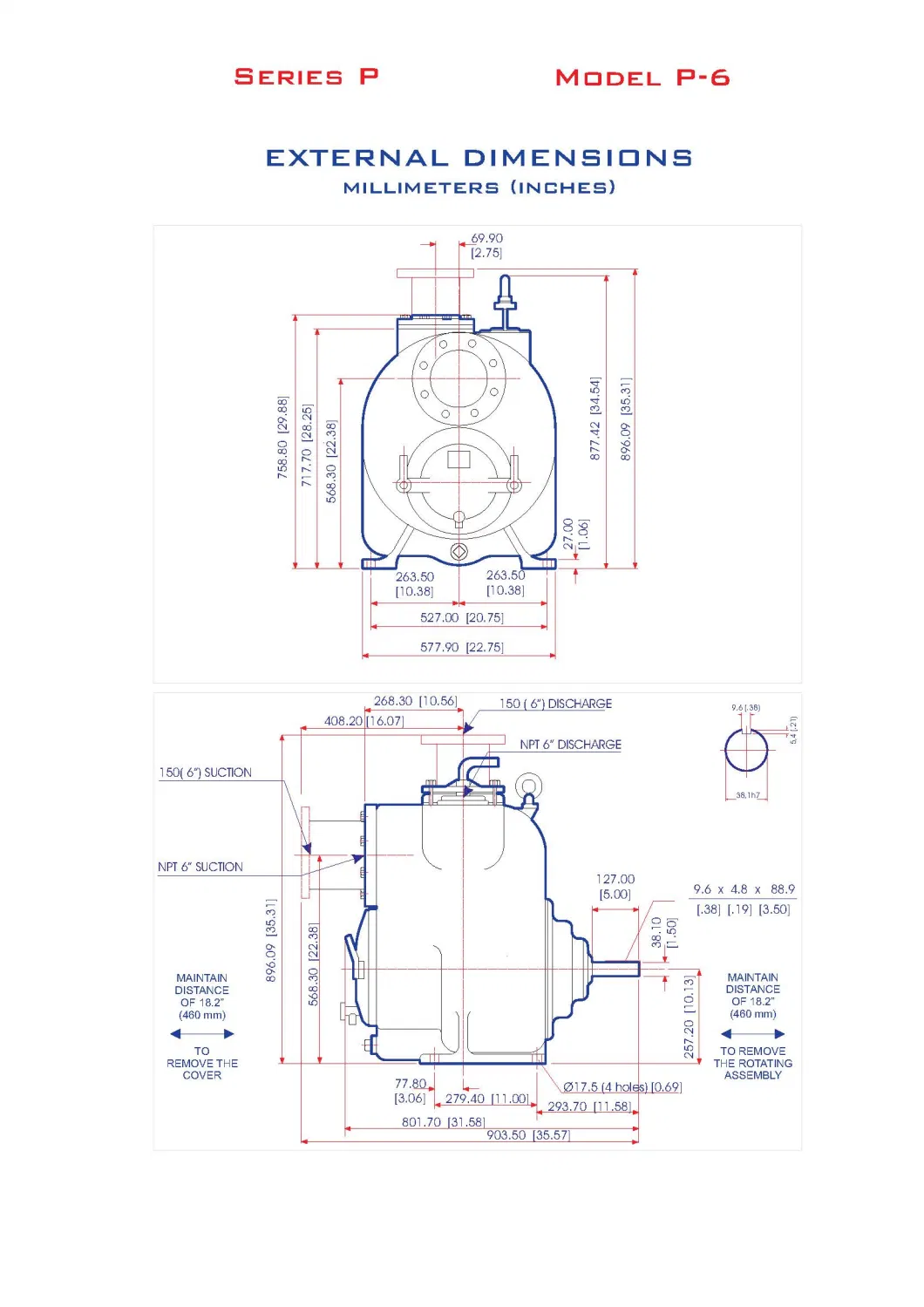 3-12 Inch Non-Clog Wastewater Transport and Flood Control Sewage Self-Priming Trash Pump