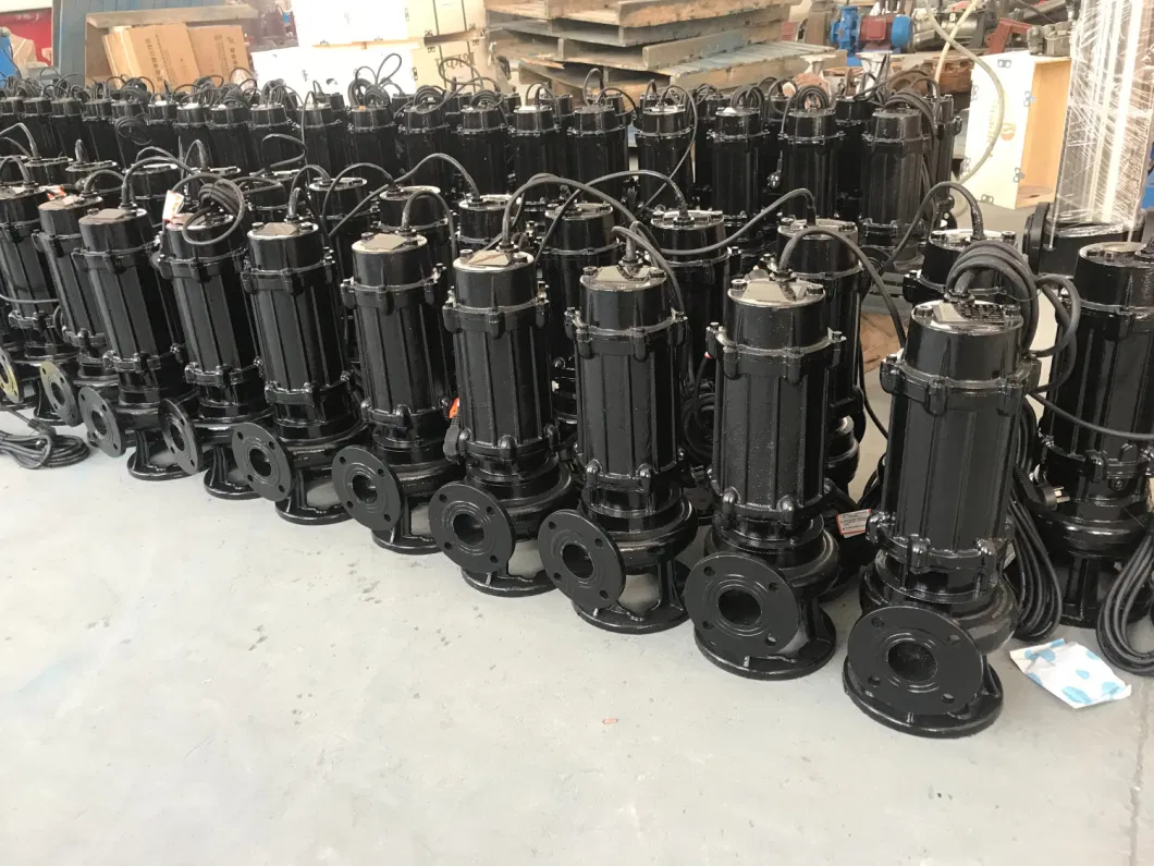 Techo Non-Clogging Submersible Dirty Waste Water Drainage Pump Vertical Stainless Steel Sludge Centrifugal Pump Wq Submersible Cutter Grinder Mining Sewage Pump