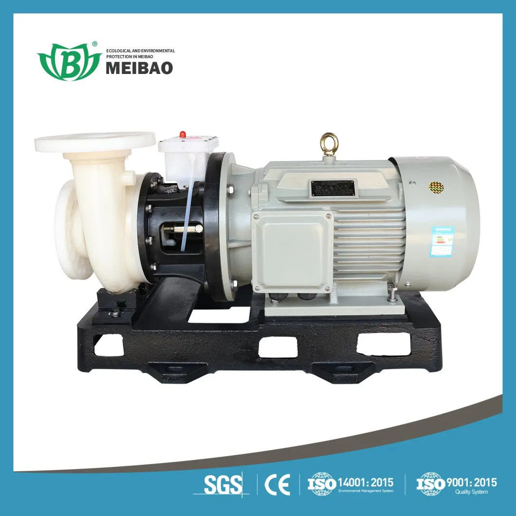 Acidic Alkaline Corrosive Perfluorinated Centrifugal Pump for Chemical Industrial Utilities