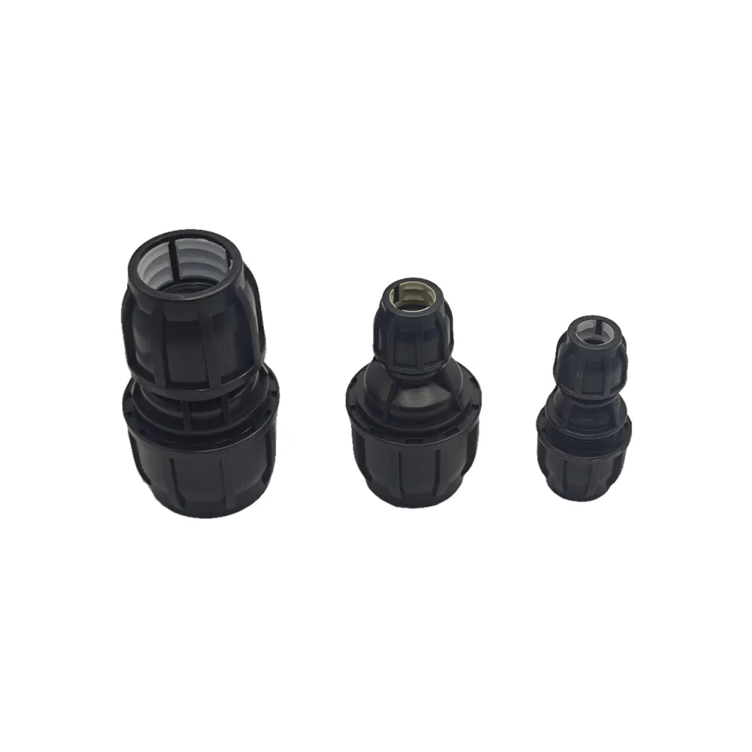New Black Reducing Straight PE Pipe Fittings for Irrigation Use CE ISO