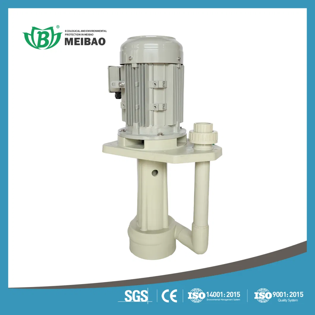 PVDF FRPP Submersible Vertical Centrifugal Sewage Water Pump in Tank