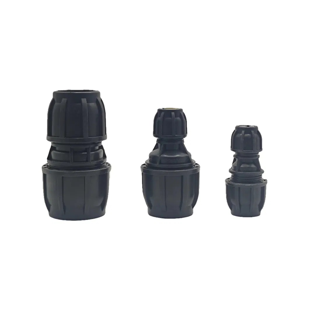 New Black Reducing Straight PE Pipe Fittings for Irrigation Use CE ISO