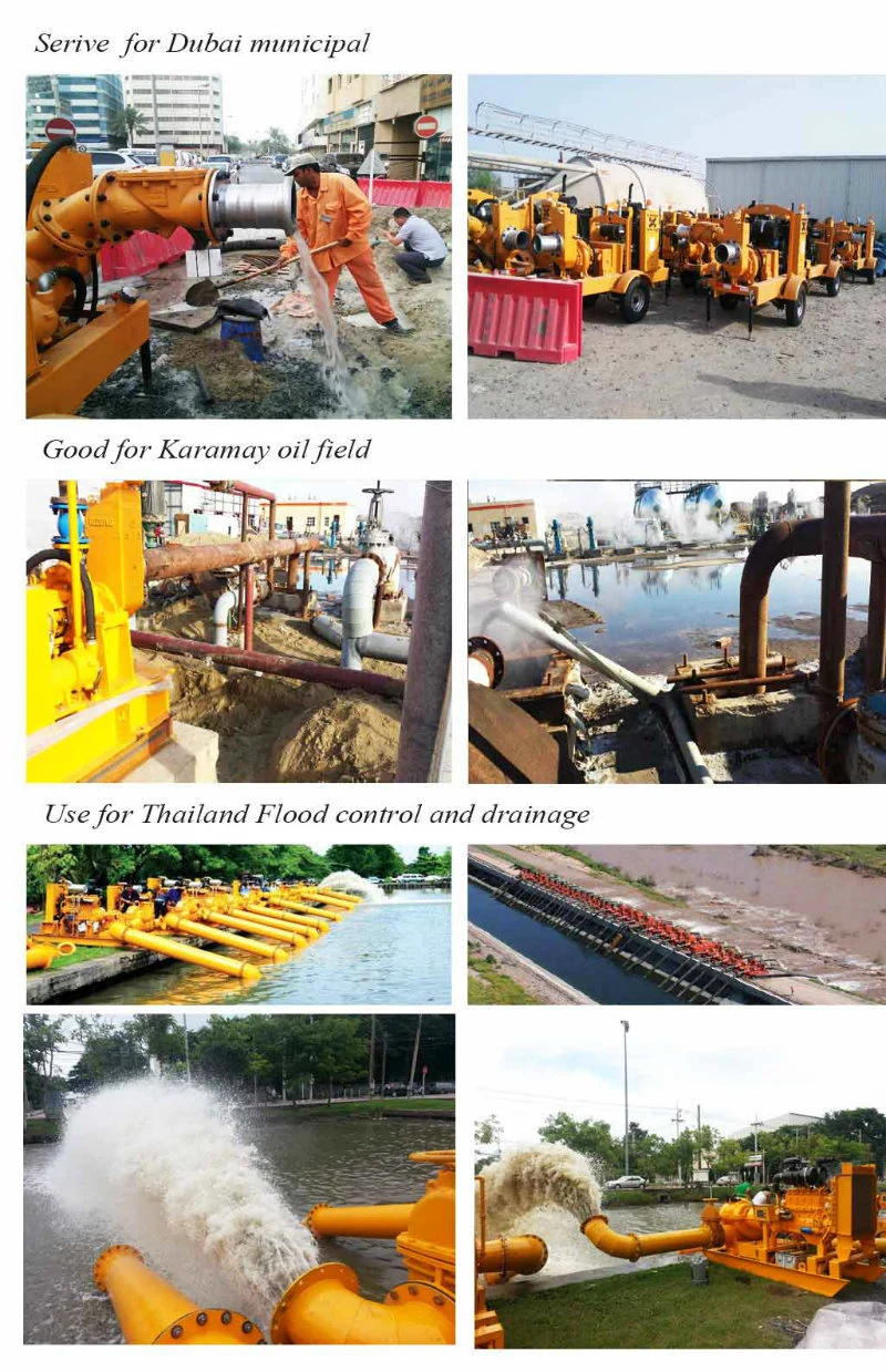 Movable Emergency Diesel Engine Self Priming Flood Control Dewatering Industry Irrigation Trailer Water Pump Set