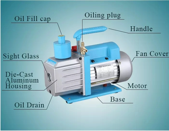 2xz-4 Double Stage Vane Rotary Vacuum Pump for Refrigeration