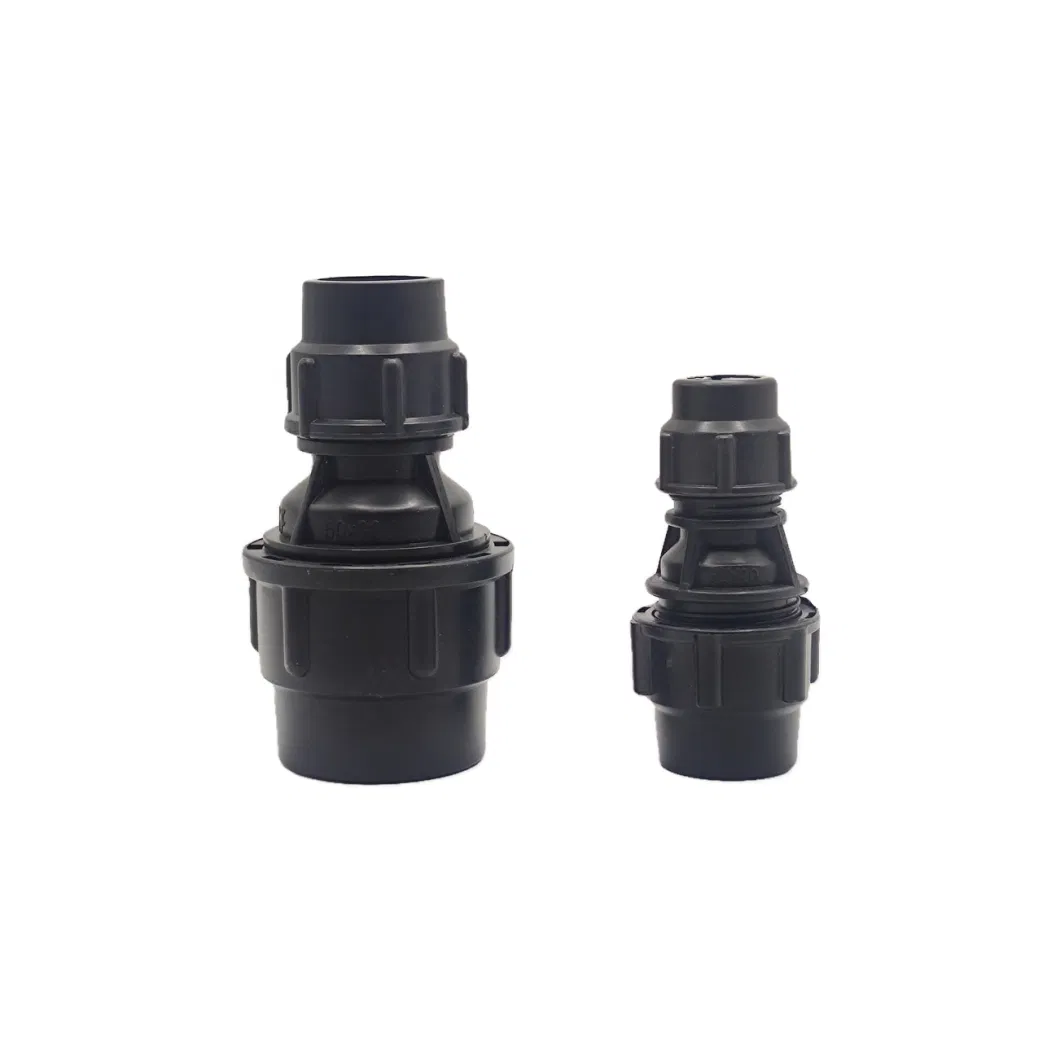 Black Reducing Fittings for PP Compression Joints Connecting Hard Pipes