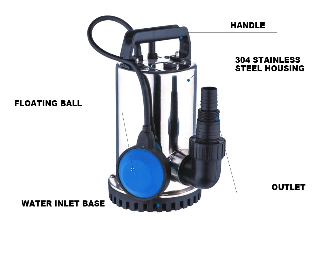 1100W 220V with Controller Ssp Plastic Submersible Chemical Pump for Household