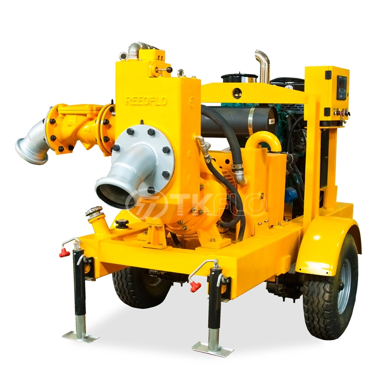 Movable Emergency Diesel Engine Self Priming Flood Control Dewatering Industry Irrigation Trailer Water Pump Set