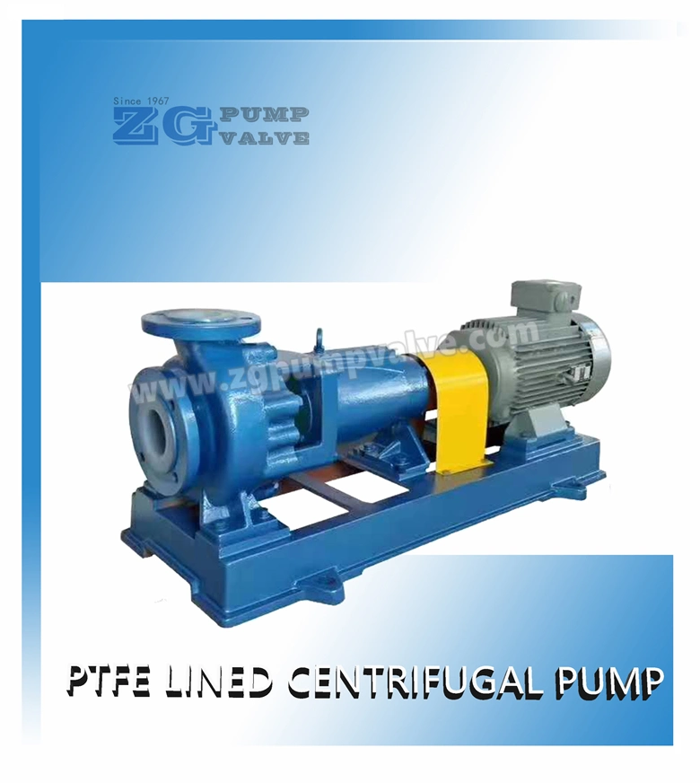 Horizontal PTFE, F46, PFA, PP, Fluoroplastic Lined Lining Centrifugal Chemical Acid Resistant/Acidproof Pump