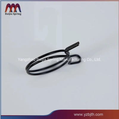 Small Round Single Wire Adjustable Torsion Spring Zinc Plated Hose Clamp for Tube Double Wire Fuel Line Hose Tube Spring Clips Hose Clamp