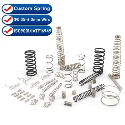 Custom Spring Door Latch Corn Torsion Tension Clip Miniature Extended Hook Extension Small Steel Coil Compression Spring