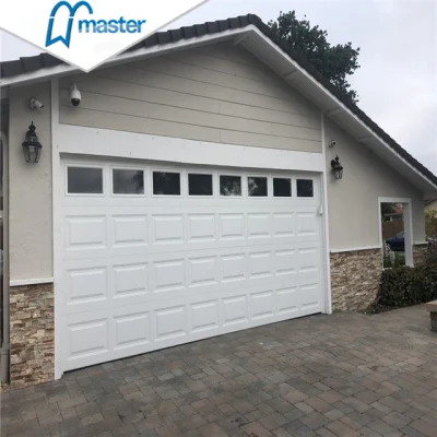 Motor Drive Carriage House Insulated Wooden Overhead Garage Doors