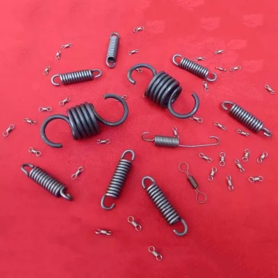 Car Suspension Spring Battery Car Jumping Bed Tension Shock Spring Cylindrical Spiral Suspension Black Compression Spring