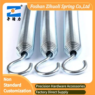 Factory Custom Small Stainless Steel Tension Springs Music Wire Extension Spring