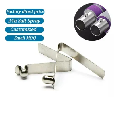 Custom Steel Spring Tent Tube Lock V Shaped Flat Push Button Clips Pins Stainless Steel V Shape Spring Clip