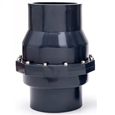 High Quality PVC Swing Check Valve UPVC Wafer Type Drain Check Valve Plastic Single Disc Check Valve UPVC Non Return Flap Valve