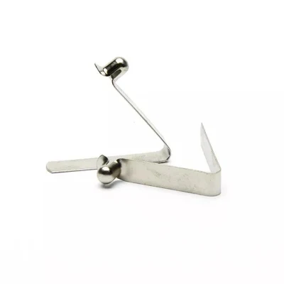 Custom Steel Spring Tent Tube Lock V Shaped Flat Push Button Clips Pins Stainless Steel V Shape Spring Clip