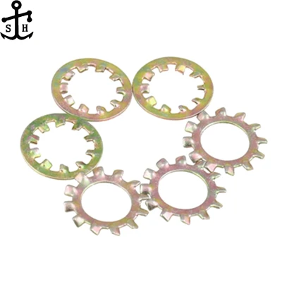 Manufacturer DIN6797 67978 External Internal Serrated Toothed Lock Washers Spring Steel Zinc