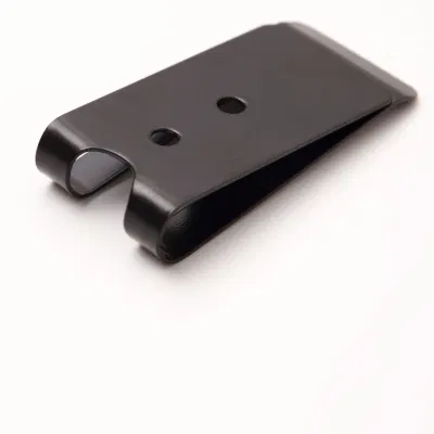 China Manufacturer OEM Custom Black Oxided Spring Steel Stamping Sheet Metal Belt Clip