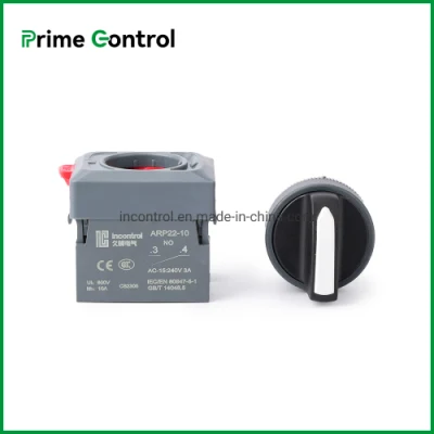 22mm Cutout Diameter 2 Positions Spring Return From Right and Left Rotary Button Switch