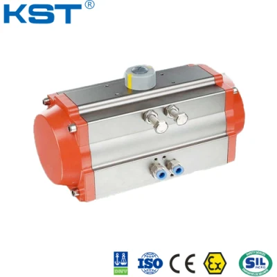 Rack and Pinion Pneumatic Actuator Double Acting and Spring Return PTFE Coated/Aluminum Alloy Casting with Ball/Butterfly/Sanitary/Control Valve CE/ISO9001/IP67