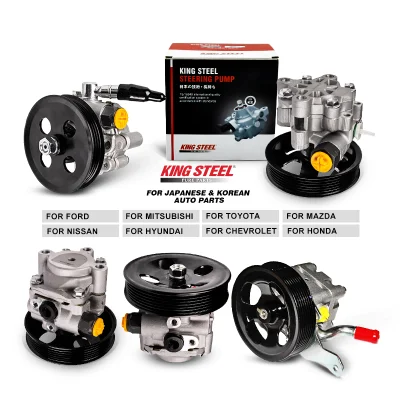 High Quality Car Steering System Autoparts Electric Hydraulic Power Steering Pump with Pulley for Hyundai Toyota Honda Nissan Mitsubishi Ford Mazda KIA