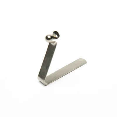 Custom Manufacture Hardware Flat V Spring Clips Stainless Steel Double Tube Lock Button Spring Clip