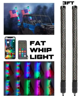 Hot Selling Safety LED Mining Whips with Reflective Flag (Orange) Quick Release Spring Base Work Warning Light