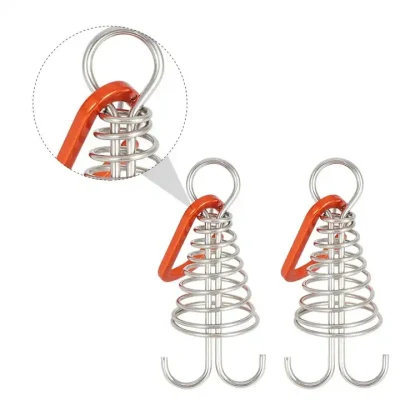 Tent Spring Buckle Fixed Hook Buckle, Portable Camping Tent Fixed Buckle Rope Anchor for Outdoor