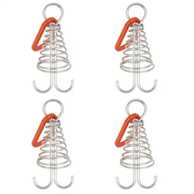 Tent Spring Buckle Fixed Hook Buckle, Portable Camping Tent Fixed Buckle Rope Anchor for Outdoor