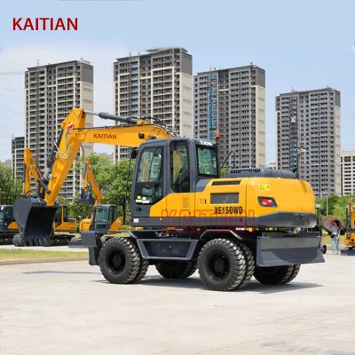 Hydraulic Grapple Wheel Excavator Size China Hydraulic Excavator Price Xe150wb