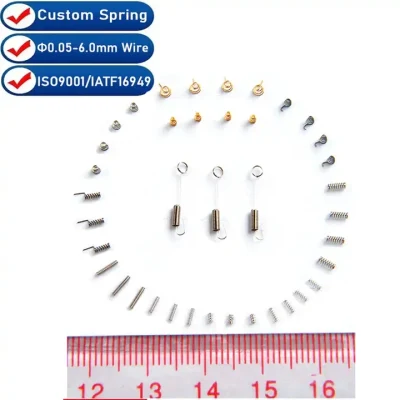 Custom Spring Door Latch Corn Torsion Tension Clip Miniature Extended Hook Extension Small Steel Coil Compression Spring