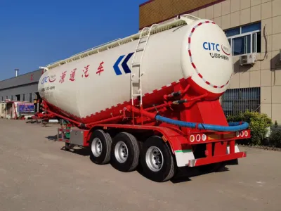 Cimc New 28m3-60m3 3 Axle Bulk Cement Tanker Powder Cimc Trailers for Sale
