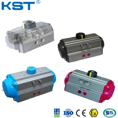 Rack and Pinion Pneumatic Actuator Spring Return PTFE Coated/Aluminum Alloy Casting with Ball/Butterfly/Sanitary/Control Valve CE/ISO9001/IP67/ISO5211