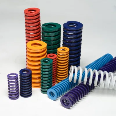 OEM Custom Carbon Steel Flat Wire Coiled Helical Compression Mould Die Spring